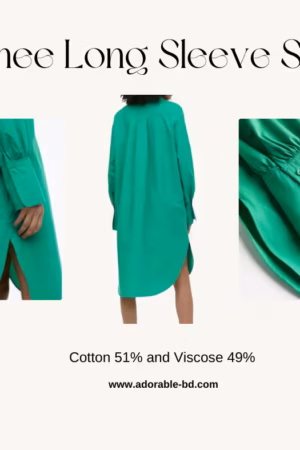 Knee Long Sleeve Green Teal Shirt