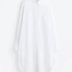 Knee Long Sleeve Shirt - White