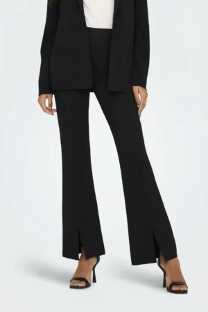Wide Leg Fit Mid Waist Trousers